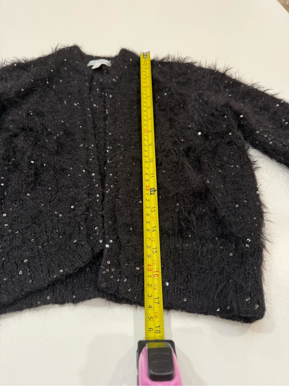 Rockets of Awesome Girls Black Sequin Eyelash Knit Cardigan - Picture 4 of 7